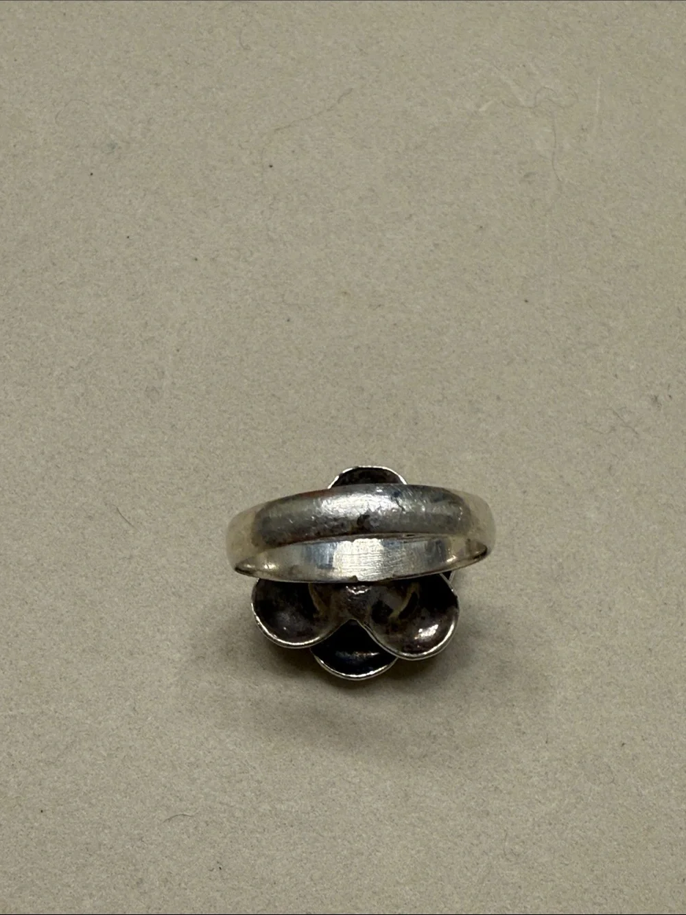 Sterling Silver Rose Flower Ring - Silver Floral Statement